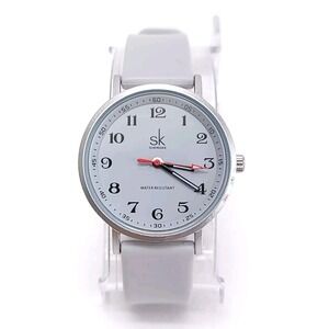Ultra Thin Minialist SK Womens Watch Simple Three Hands Ladies Watch Silicone